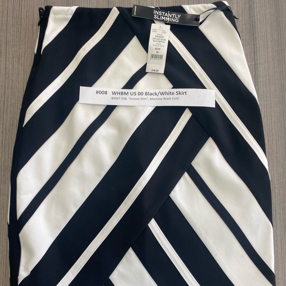 White House Black Market black and white skirt
